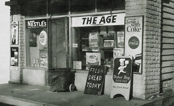 David Hourigan Artist - a miniature corner shop milk bar from the 1970s, complete with products on display in the window