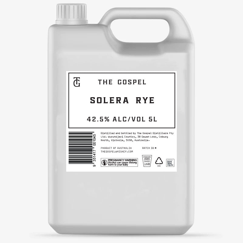 Wholesale Solera Rye - 5L Jug